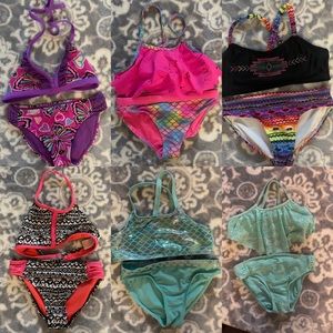 Little girls bathing suits. Size 6.